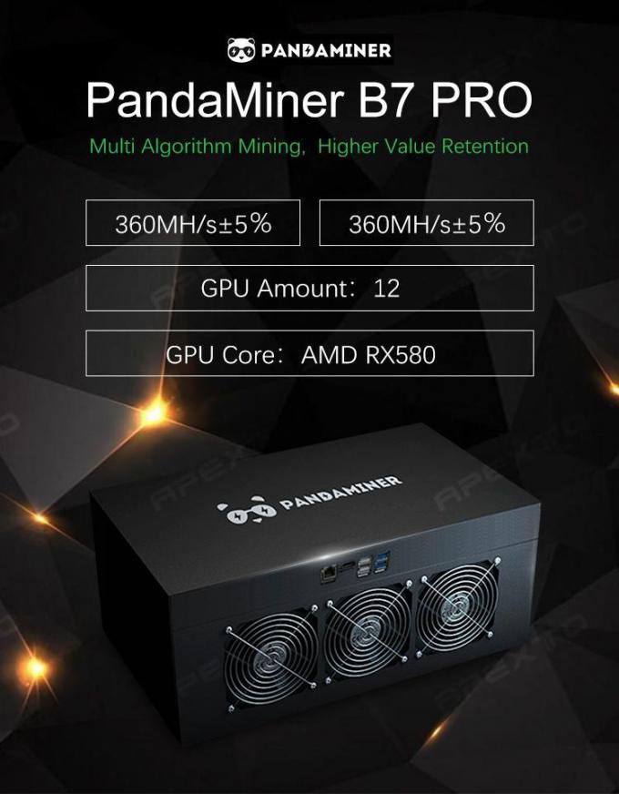 块显卡 矿机 带 8 Mdel Eth B7 PRO 360m 熊猫牌