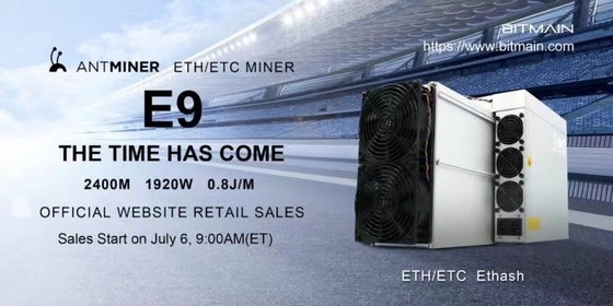 Производительность компьютера 2400M 1920W 0.8J/M Asic Whatsminer E9Asic